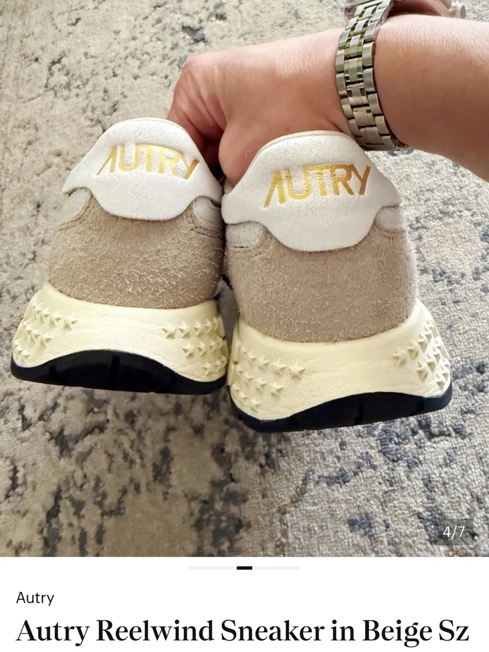 Autry Reelwind Sneaker in Beige Sz EU 40